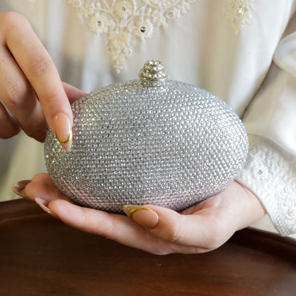 Rhinestone Clutch (Silver)