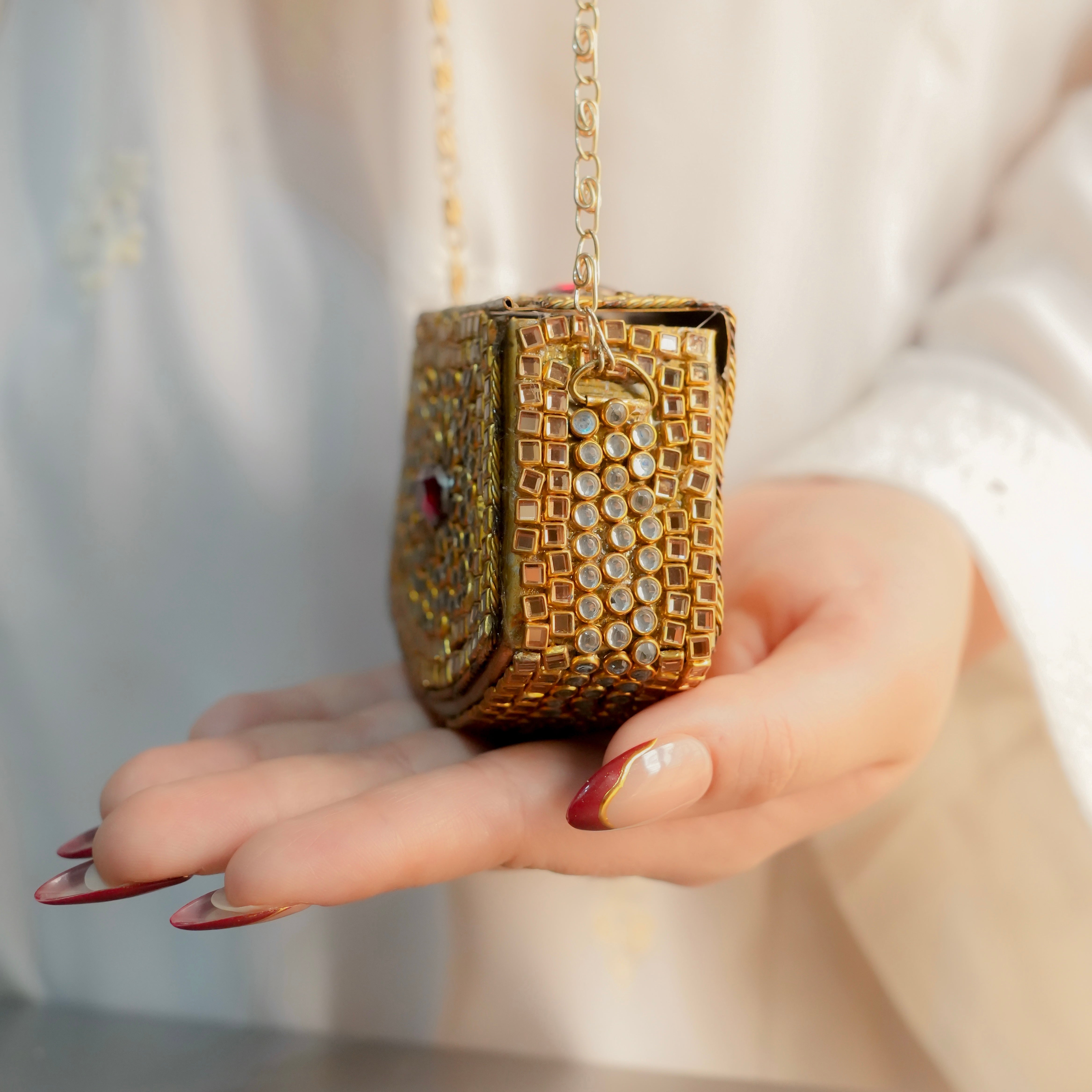Mini Kundan Clutch