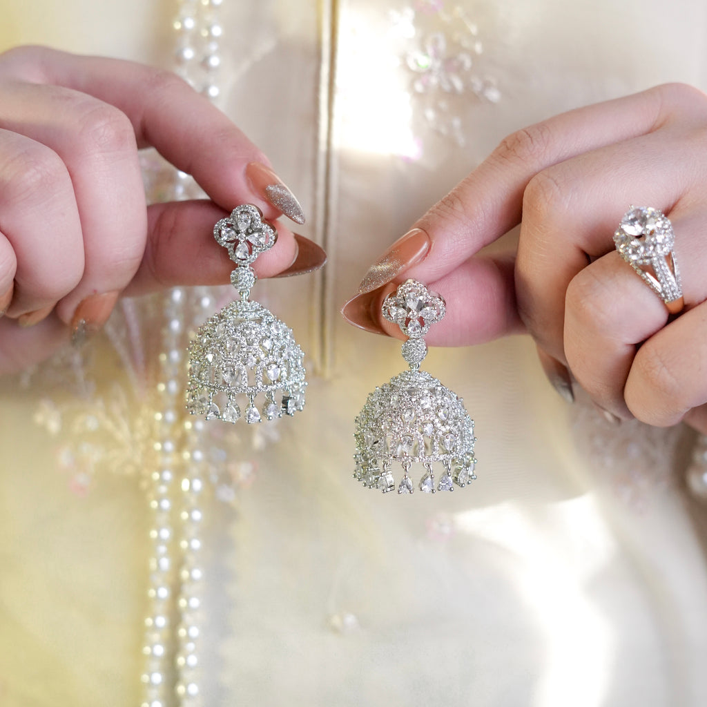Silver Jhumkis