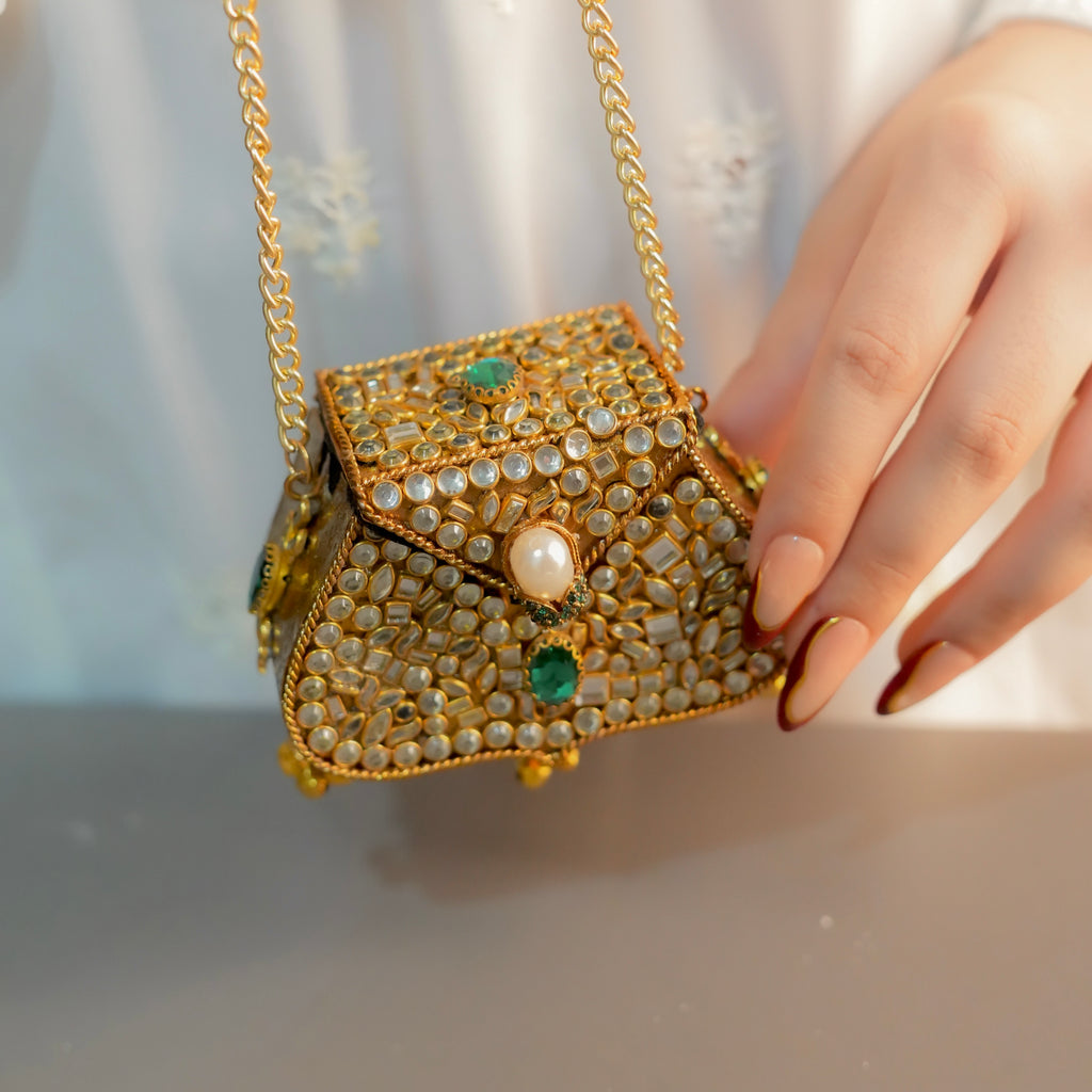 Mini Kundan Clutch